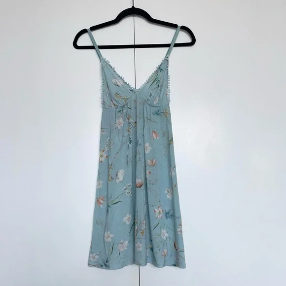 Flora NikroozTurquoise floral babydoll sleep night gown robe setSizes XS/S